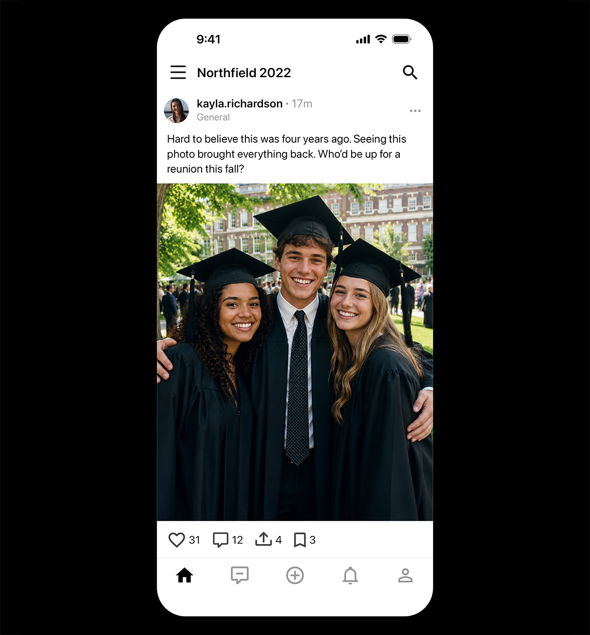 No algorithm controls the feed